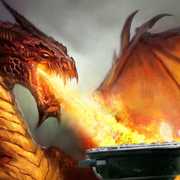Огнедышащий дракон