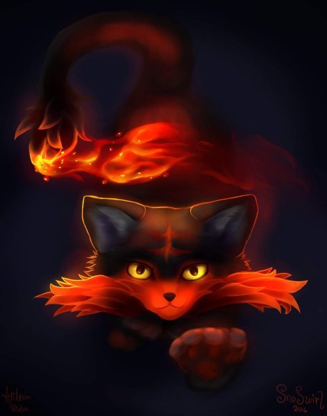 Коты Воители огонь