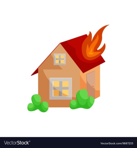 Горящий дом для детей