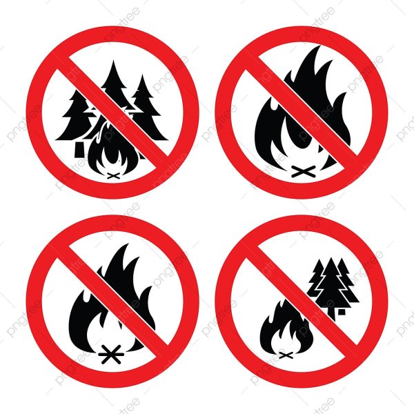 Знаки пожарной безопасности в лесу