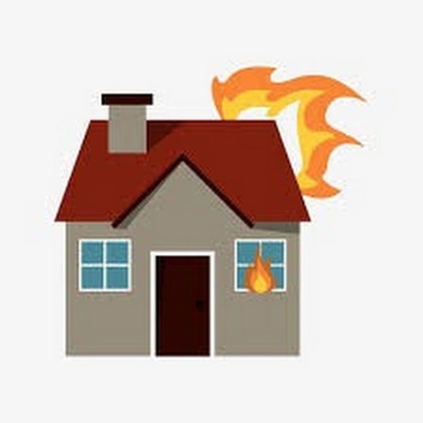 Горящий дом для детей