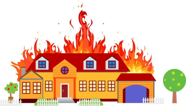 Дом горит для детей