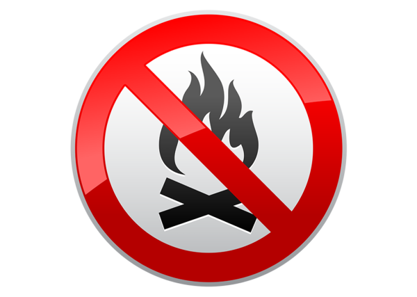 Знак огонь запрещен