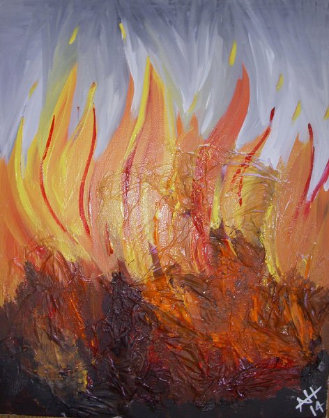 Пламя живопись