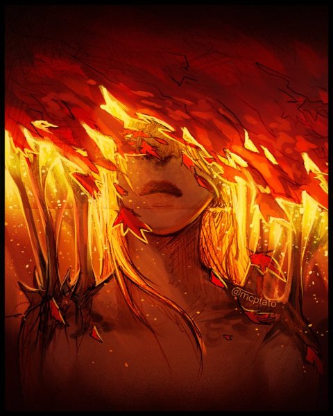 Мужчина в огне арт