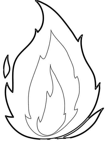 Огонь раскраска для детей