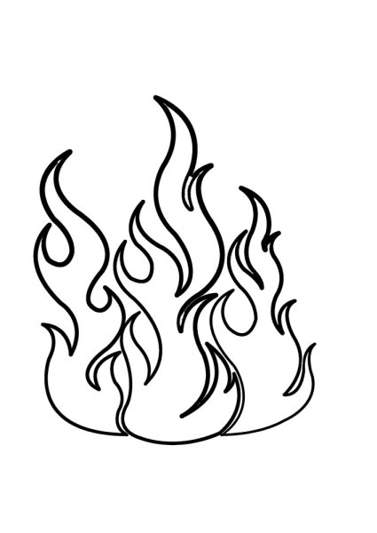 Огонь раскраска
