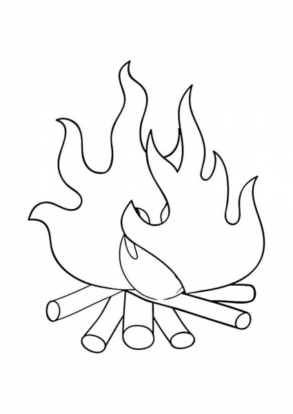 Костер трафарет