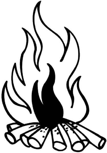 Огонь раскраска