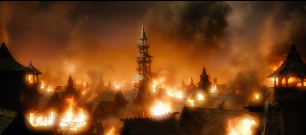 Горящий город