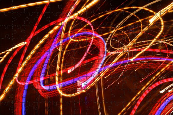 Гирлянда на длинной выдержке