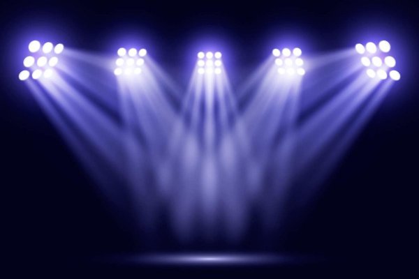 Свет прожектора на сцене