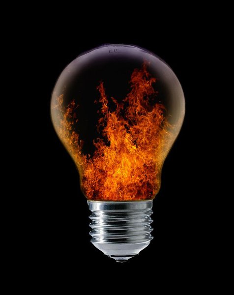 ГАЗ В лампочках с огнём