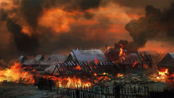 Сожженная деревня аниме