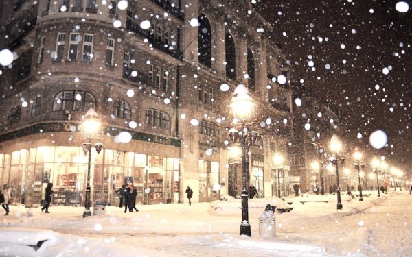 Город зимой