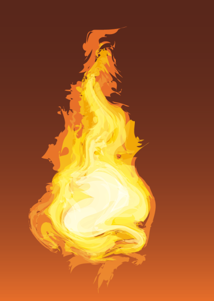Огонь нарисованный