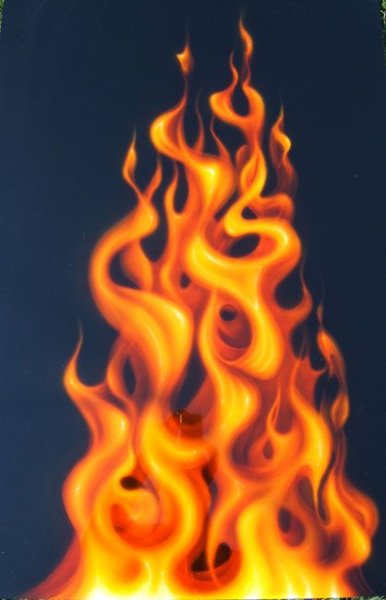 Нарисованный огонь реалис