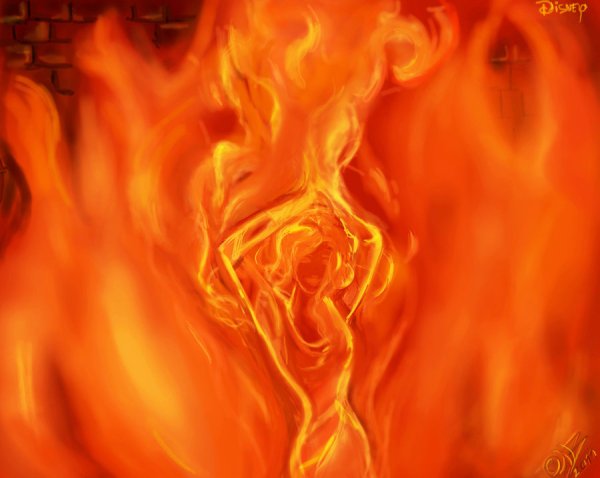Нарисованный огонь реалис
