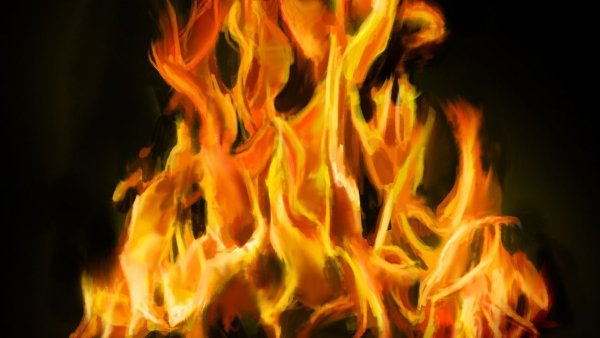 Фото нарисованного огня