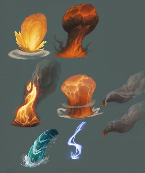 Туториал рисования огня