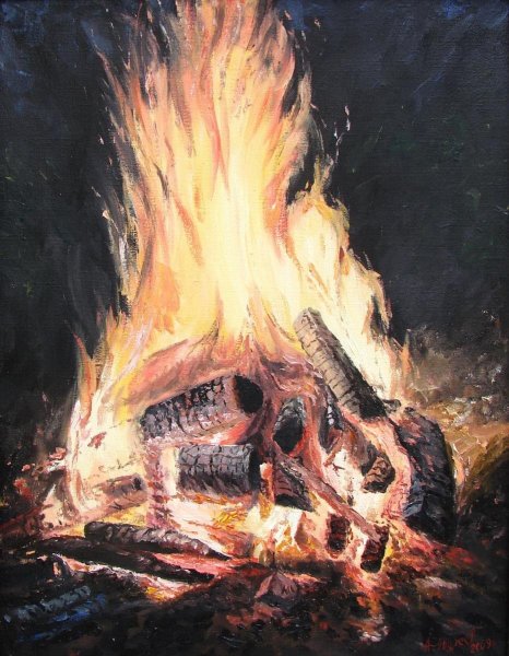 Огонь в картинах художников
