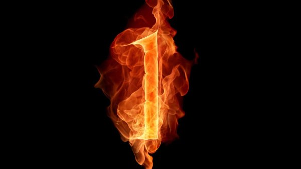 Огненная цифра 1