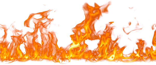 Пламя на белом фоне