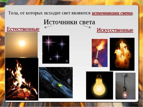 Искусственные источники света