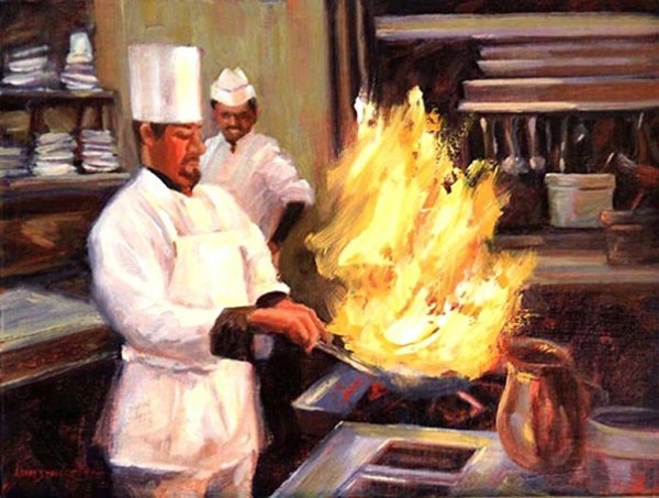 Повар и масло