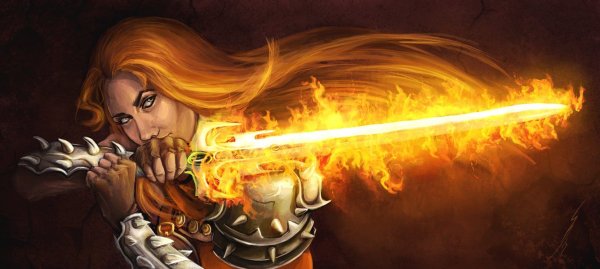 Огненный меч фэнтези