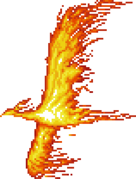 Вышивка крестом птица Феникс