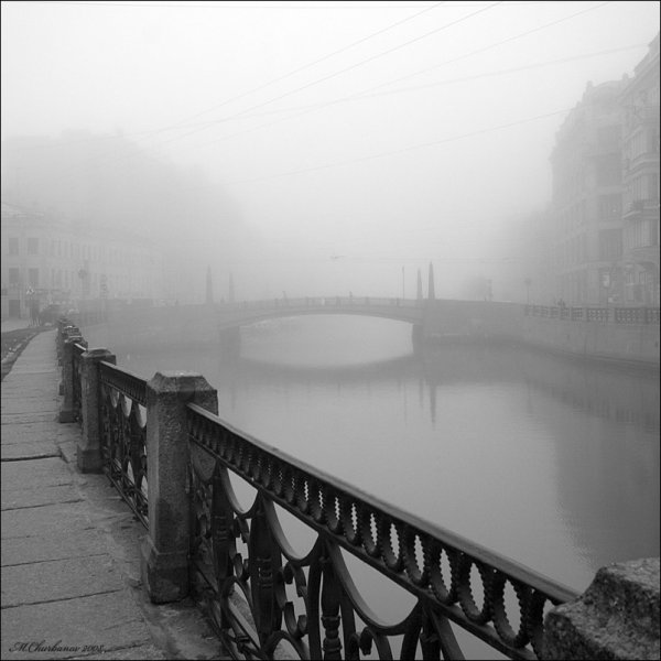 Туман Нева Санкт Петербург