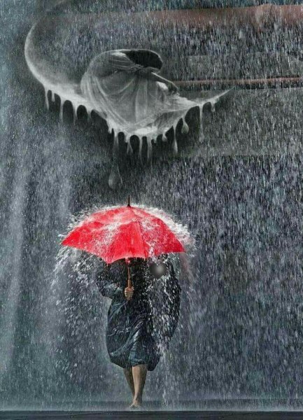 Мокрый зонт