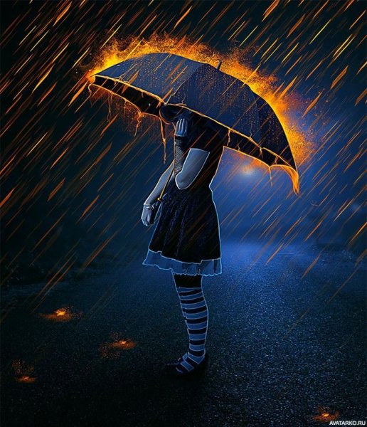 Девушка с зонтом
