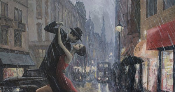 Танец страсти под дождем