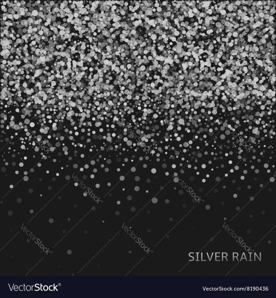 Серебристый дождик на черном фоне
