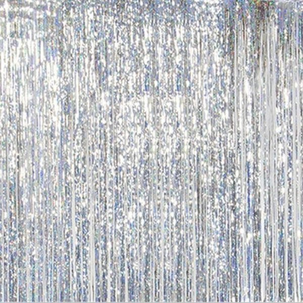 Занавес дождик серебро 1м х 2м