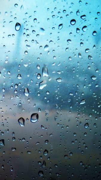 Капли воды на телефоне