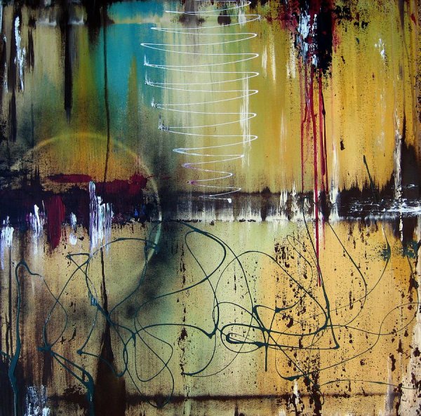 Абстрактная живопись шум дождя