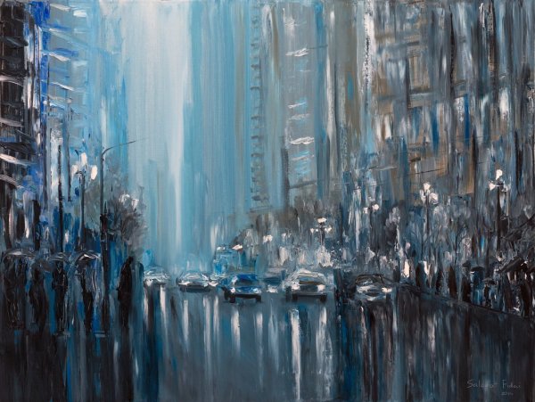 Картины маслом дождь