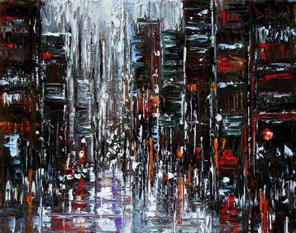 Дождь в абстрактной живописи