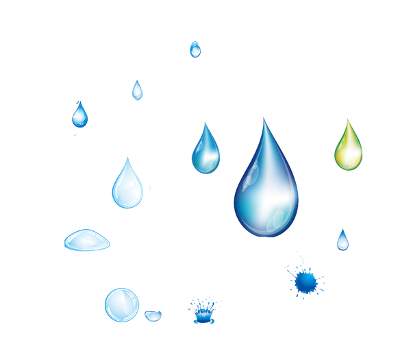 Капельки дождя на прозрачном фоне