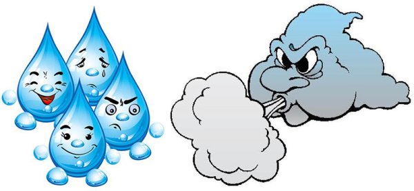 Тучка с капельками