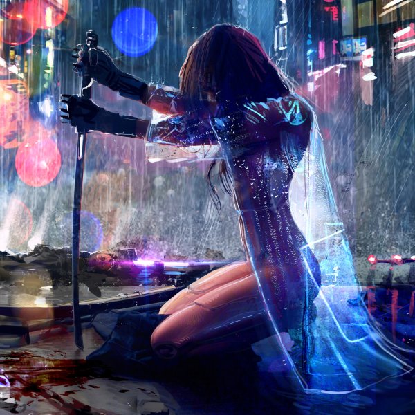 Cyberpunk 2077 аниме арт