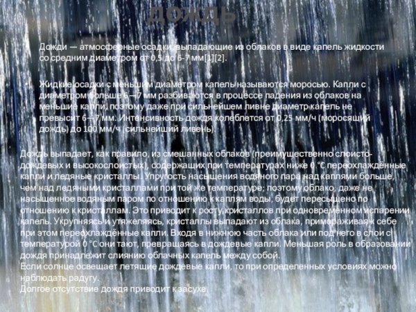 Выпадение осадков