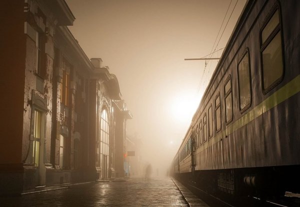 Вокзал дождь