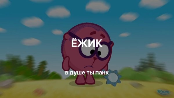 Мем с Ёжиком из смешариков