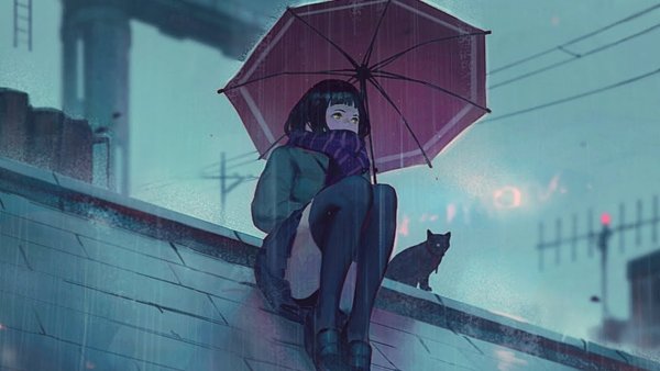 Лофи аниме дождь