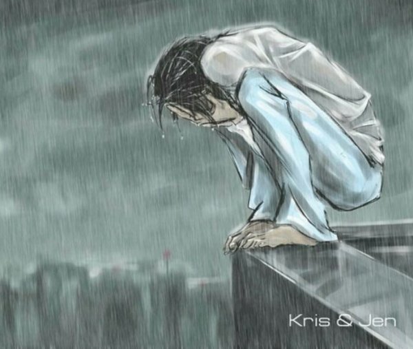 Страдающий человек арт