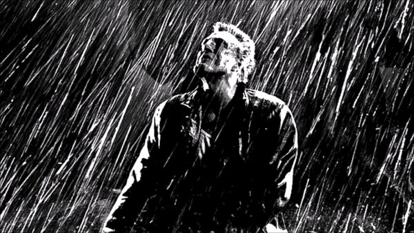 Человек под дождем
